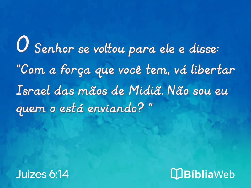 Juízes 6:14 em imagem para compartilhar
