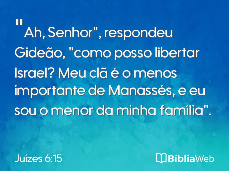 Juízes 6:15 em imagem para compartilhar