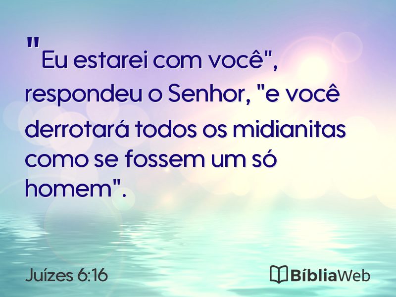 Juízes 6:16 em imagem para compartilhar
