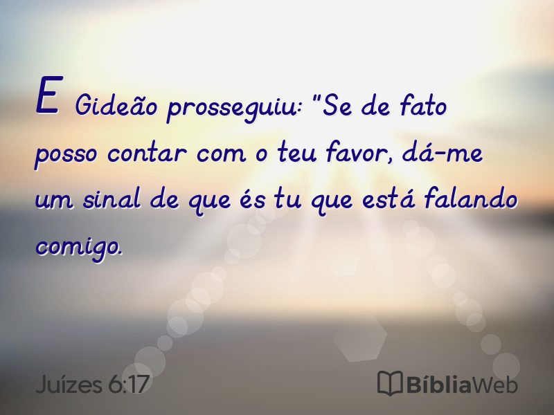 Juízes 6:17 em imagem para compartilhar