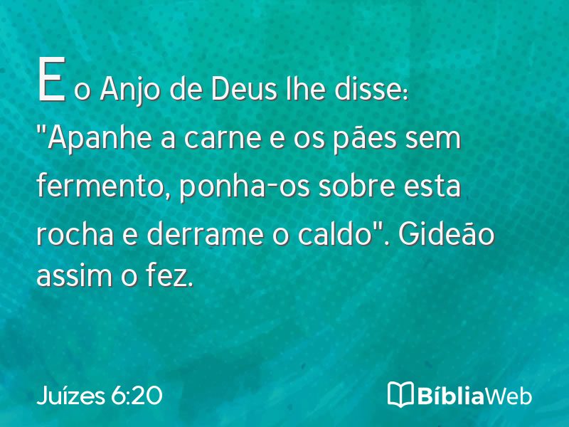 Juízes 6:20 em imagem para compartilhar