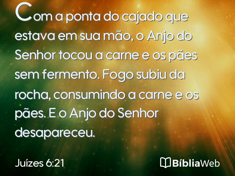 Juízes 6:21 em imagem para compartilhar