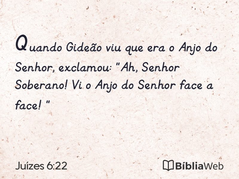 Juízes 6:22 em imagem para compartilhar