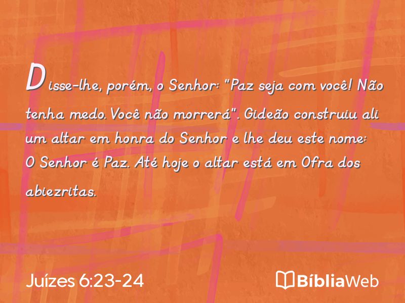 Juízes 6:23-24 em imagem para compartilhar
