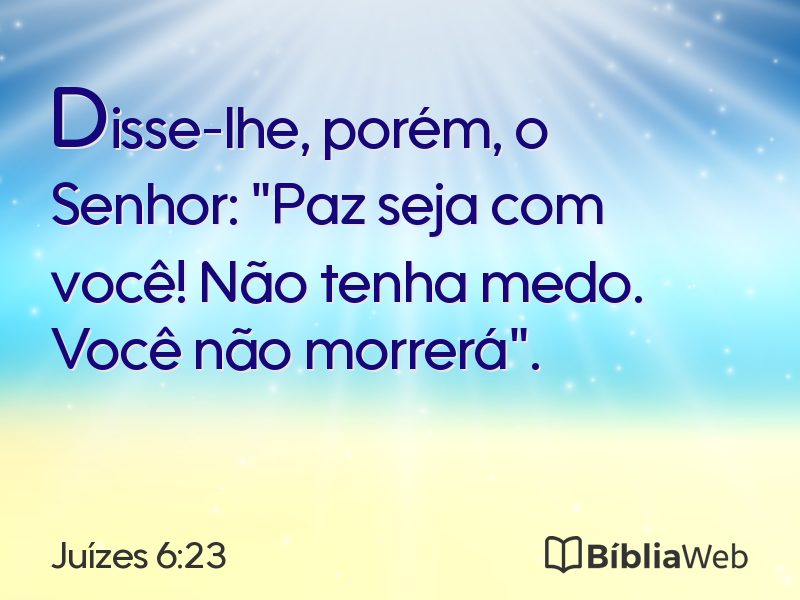 Juízes 6:23 em imagem para compartilhar