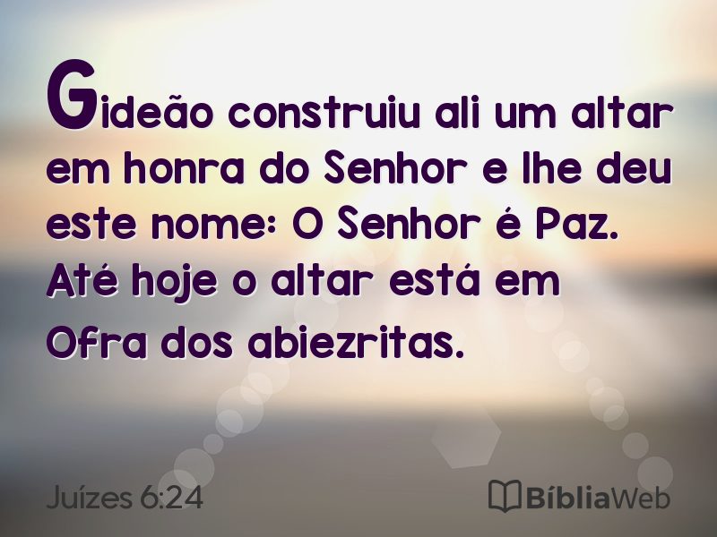 Juízes 6:24 em imagem para compartilhar