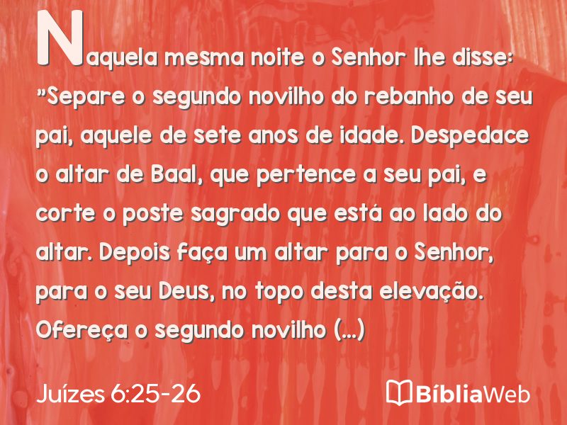 Juízes 6:25-26 em imagem para compartilhar