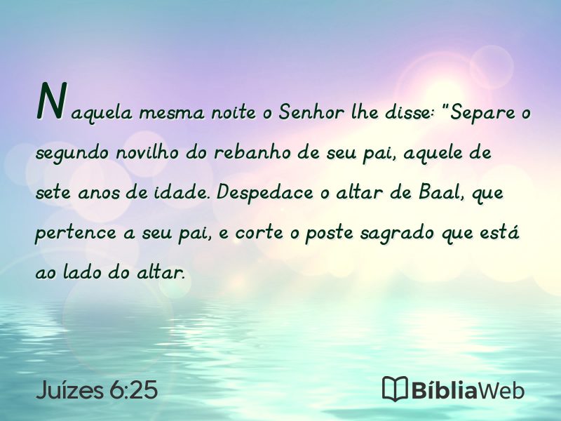 Juízes 6:25 em imagem para compartilhar
