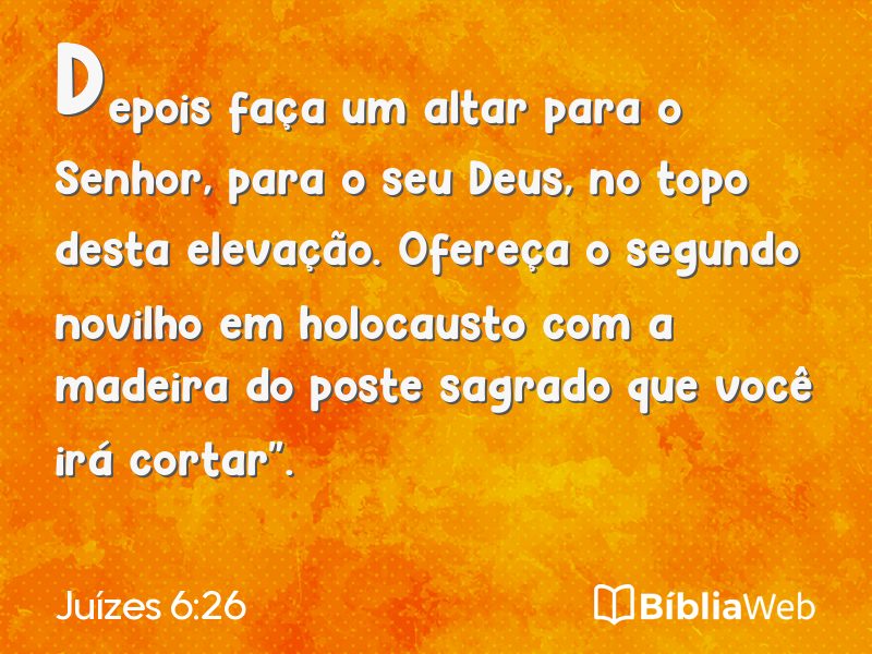 Juízes 6:26 em imagem para compartilhar