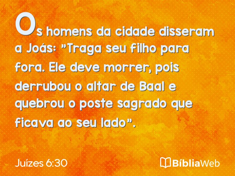 Juízes 6:30 em imagem para compartilhar