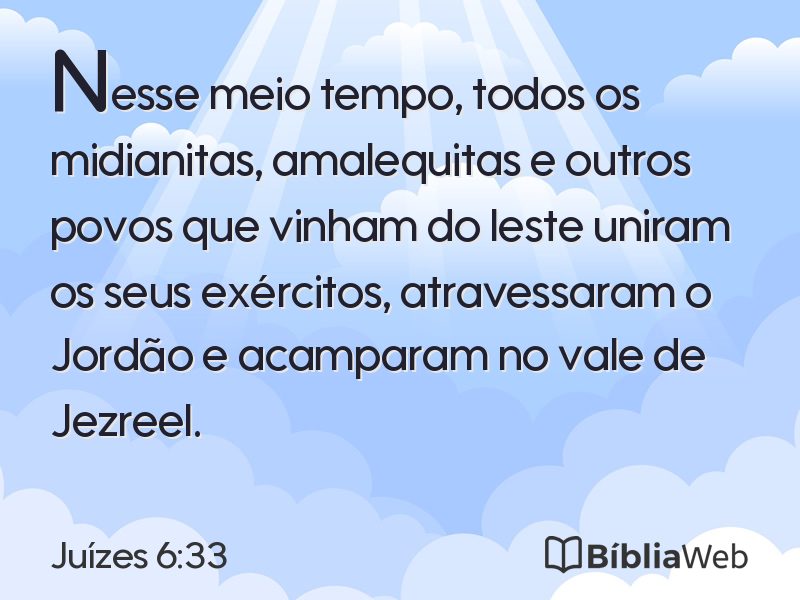 Juízes 6:33 em imagem para compartilhar