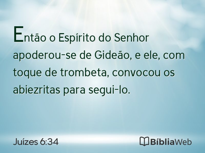 Juízes 6:34 em imagem para compartilhar