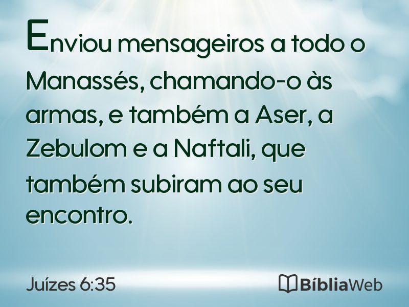 Juízes 6:35 em imagem para compartilhar