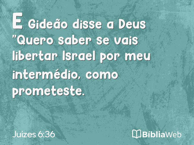 Juízes 6:36 em imagem para compartilhar