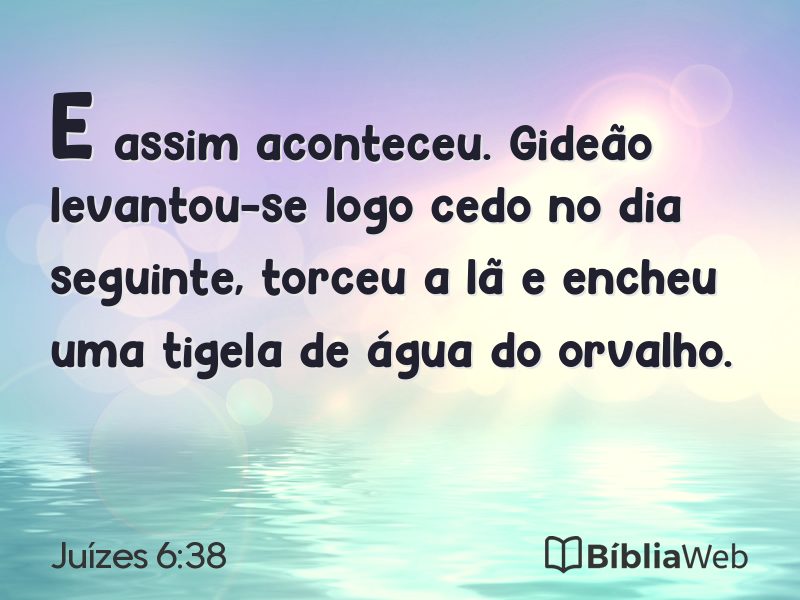 Juízes 6:38 em imagem para compartilhar