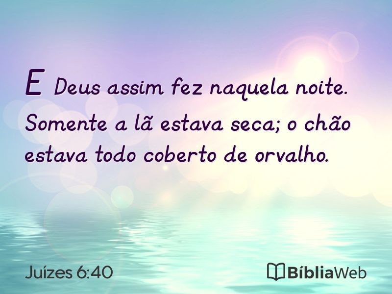 Juízes 6:40 em imagem para compartilhar