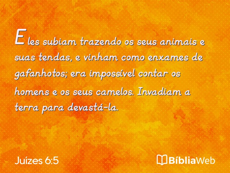 Juízes 6:5 em imagem para compartilhar