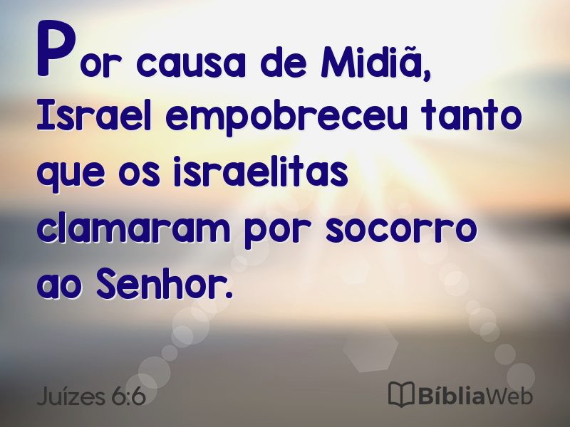 Juízes 6:6 em imagem para compartilhar