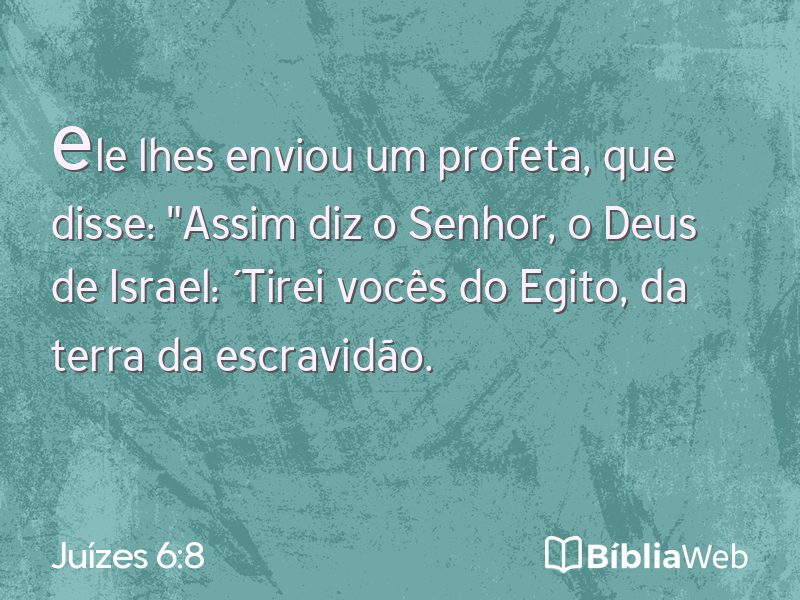 Juízes 6:8 em imagem para compartilhar