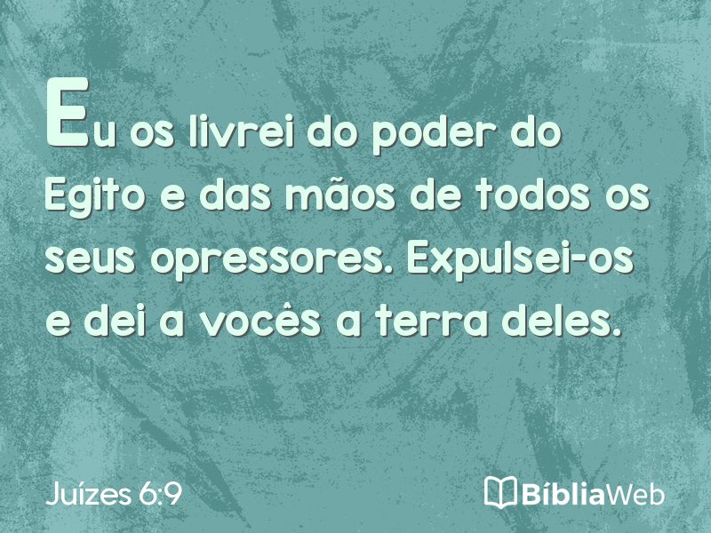 Juízes 6:9 em imagem para compartilhar
