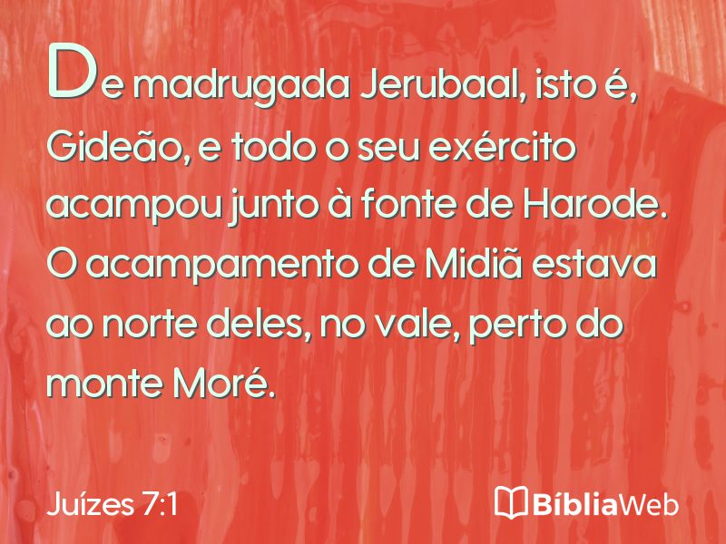 Juízes 7:1 em imagem para compartilhar