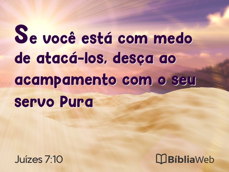 Juízes 7:10 em imagem para compartilhar