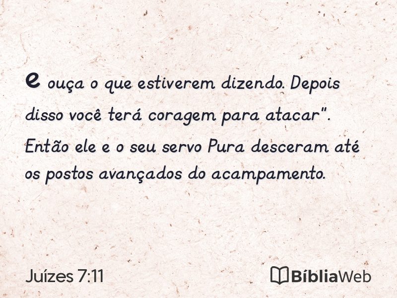 Juízes 7:11 em imagem para compartilhar