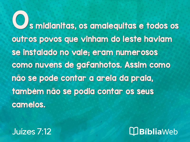 Juízes 7:12 em imagem para compartilhar