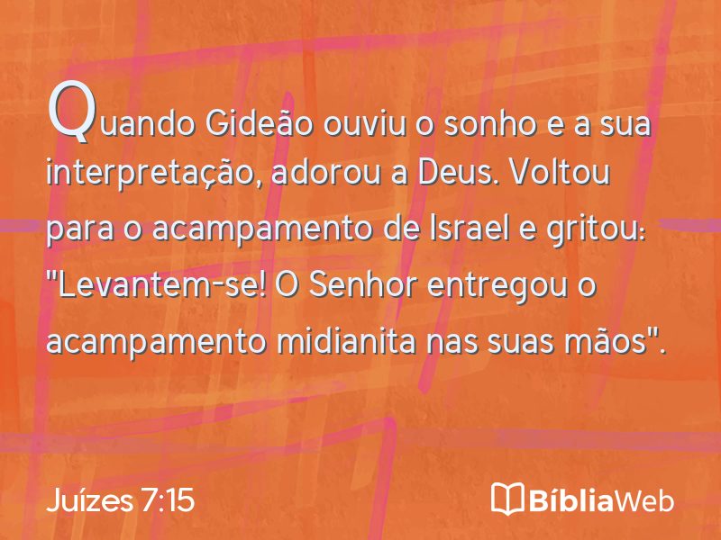 Juízes 7:15 em imagem para compartilhar