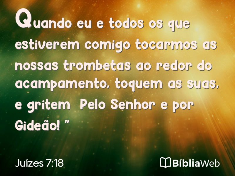 Juízes 7:18 em imagem para compartilhar