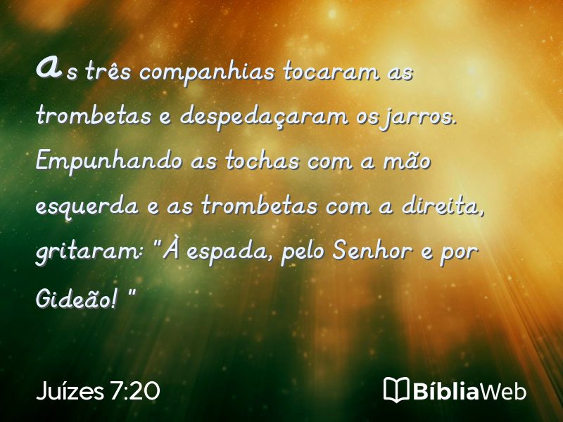 Juízes 7:20 em imagem para compartilhar