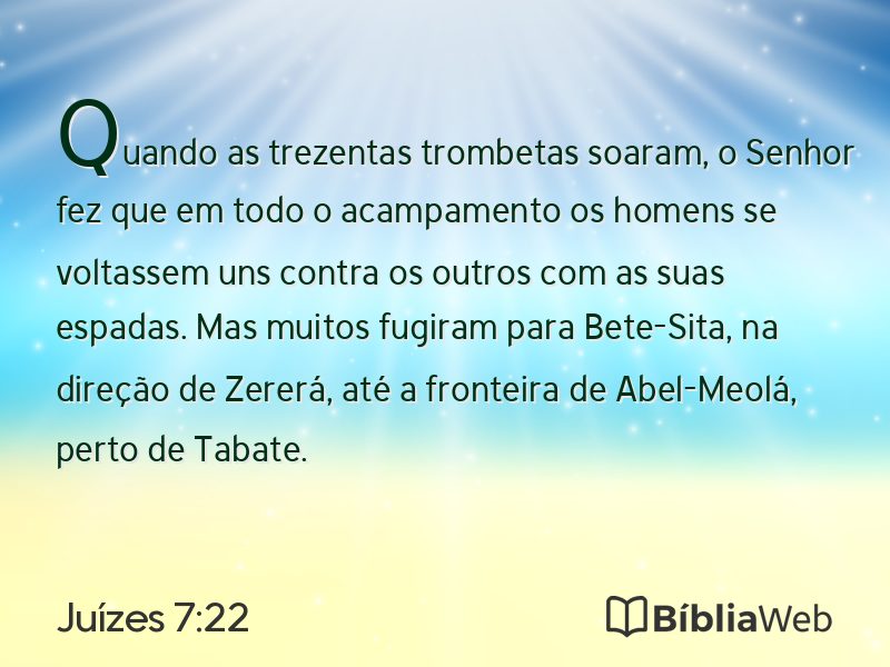 Juízes 7:22 em imagem para compartilhar