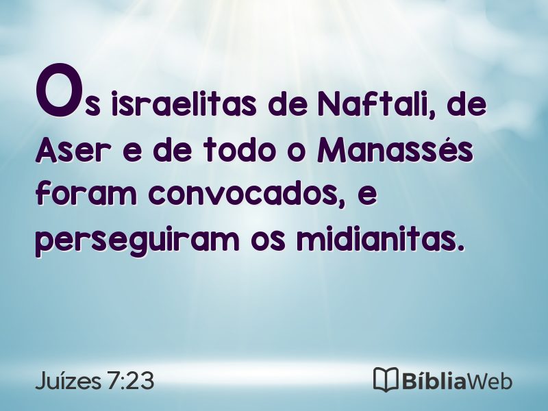 Juízes 7:23 em imagem para compartilhar