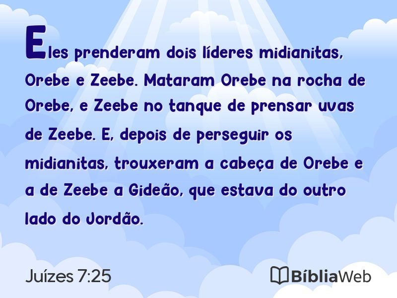 Juízes 7:25 em imagem para compartilhar