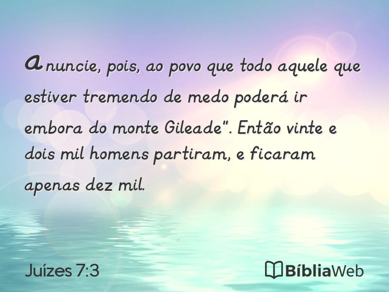 Juízes 7:3 em imagem para compartilhar