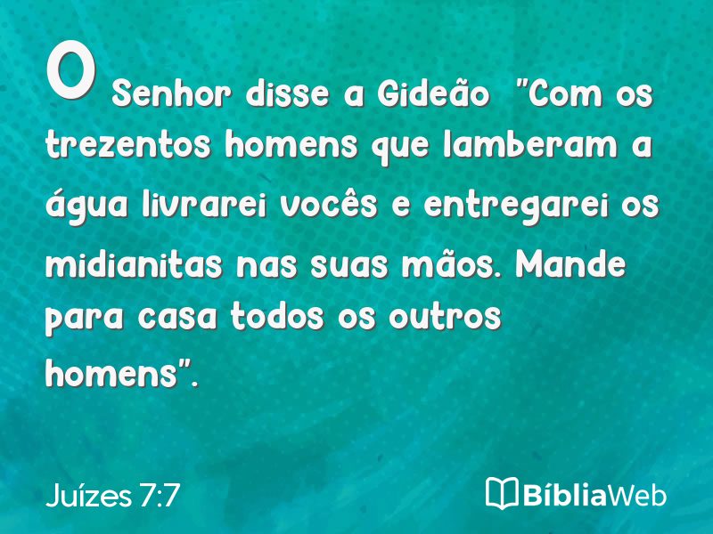 Juízes 7:7 em imagem para compartilhar