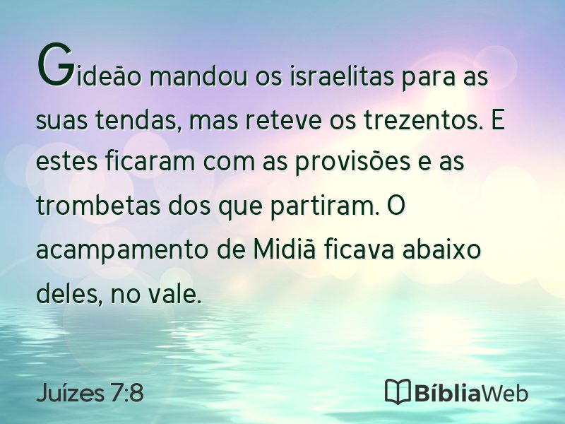 Juízes 7:8 em imagem para compartilhar