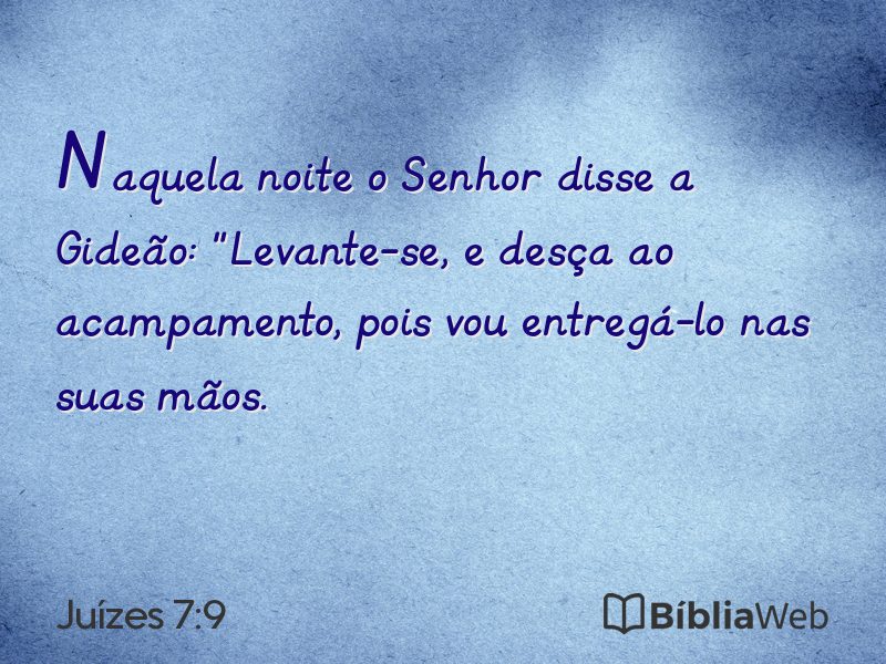 Juízes 7:9 em imagem para compartilhar
