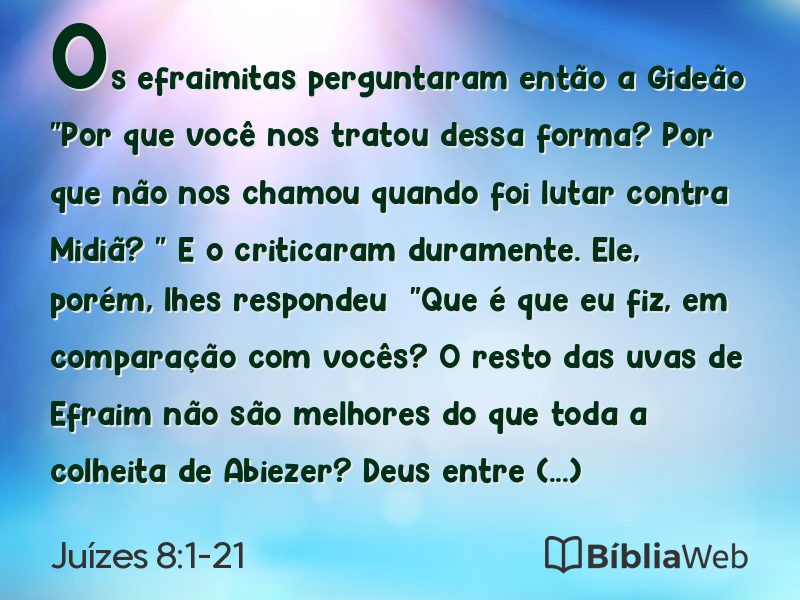 Juízes 8:1-21 em imagem para compartilhar