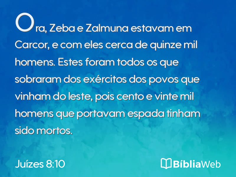 Juízes 8:10 em imagem para compartilhar