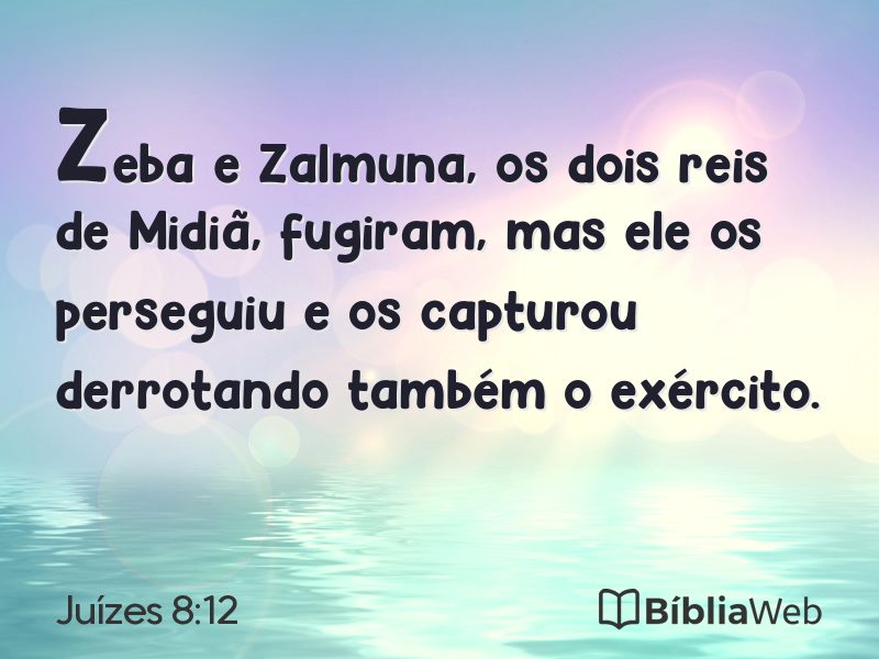 Juízes 8:12 em imagem para compartilhar