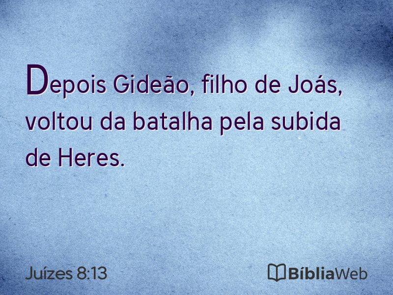 Juízes 8:13 em imagem para compartilhar