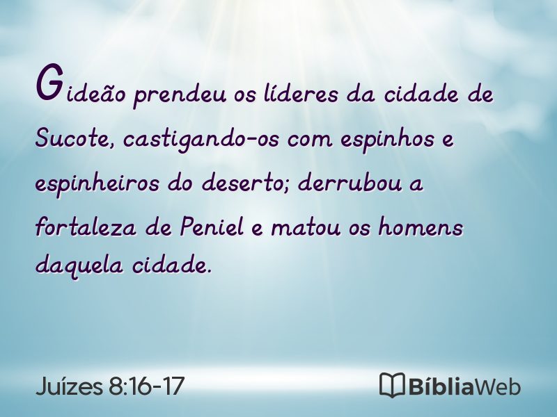 Juízes 8:16-17 em imagem para compartilhar