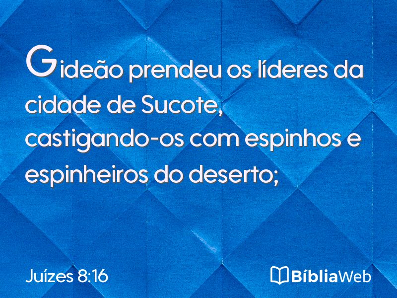 Juízes 8:16 em imagem para compartilhar