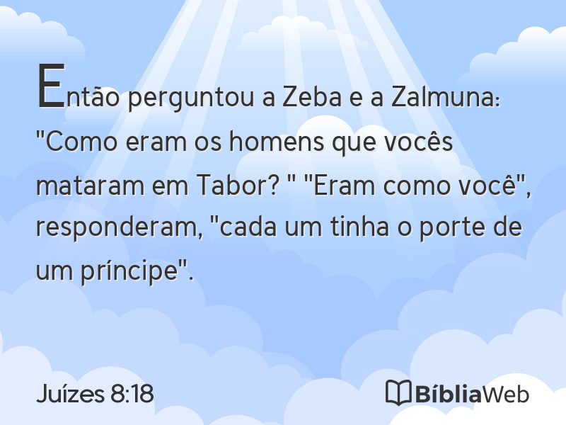 Juízes 8:18 em imagem para compartilhar