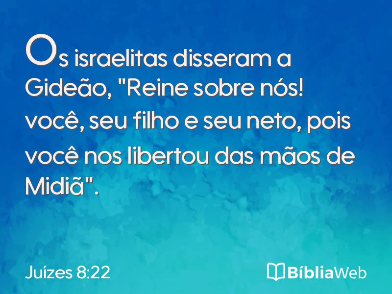 Juízes 8:22 em imagem para compartilhar