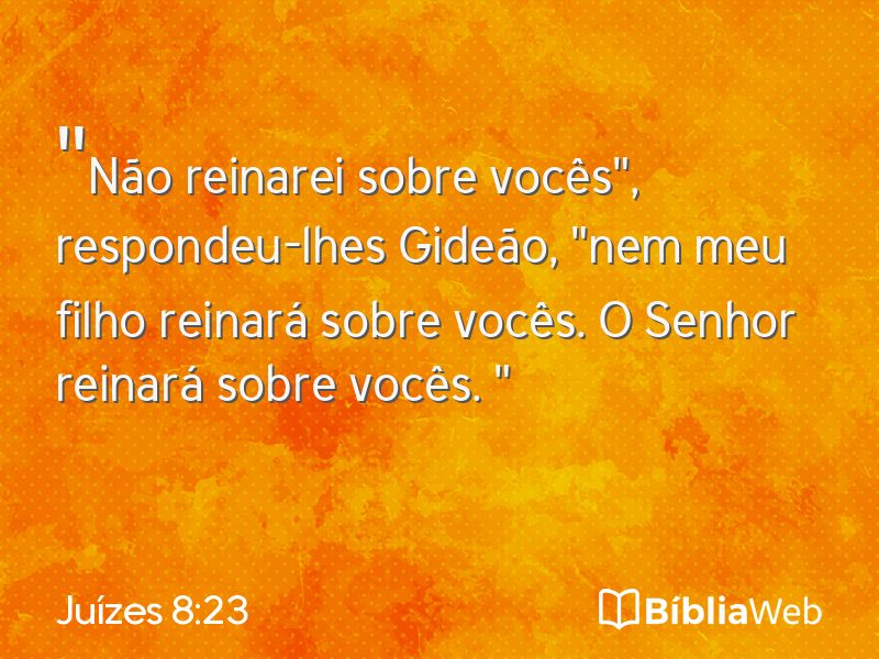 Juízes 8:23 em imagem para compartilhar
