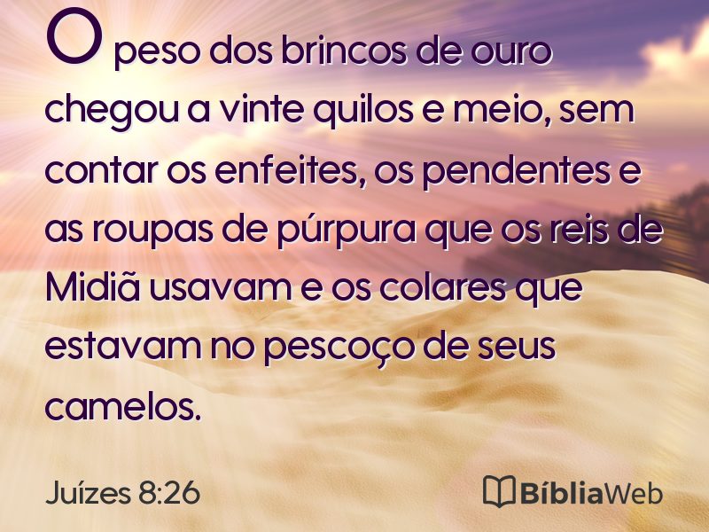 Juízes 8:26 em imagem para compartilhar