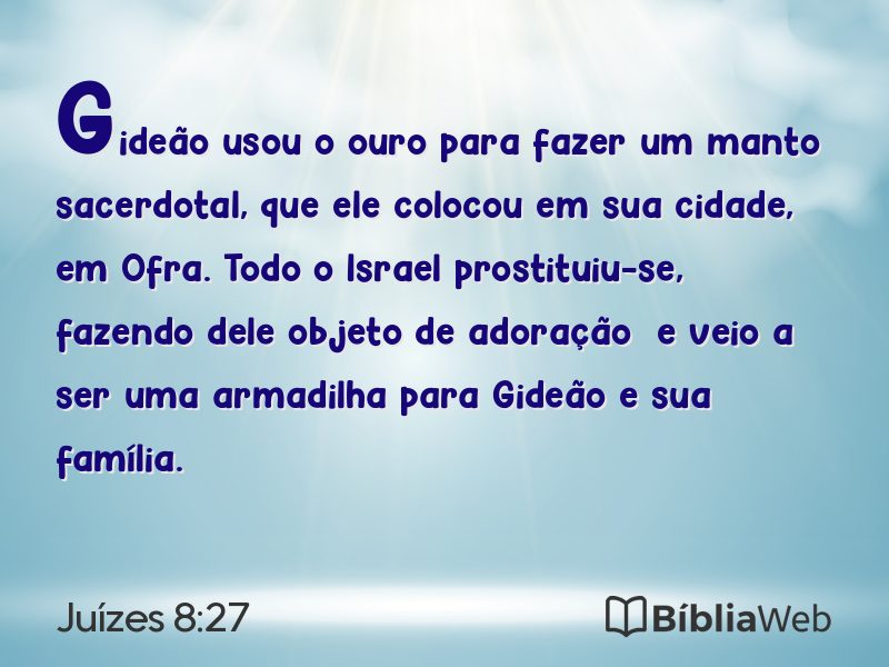 Juízes 8:27 em imagem para compartilhar