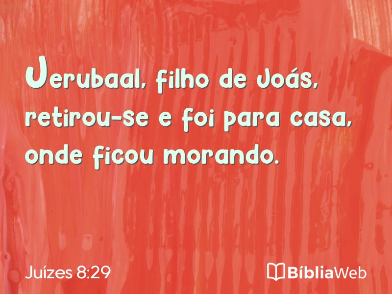 Juízes 8:29 em imagem para compartilhar